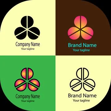 Divided Triad logo Stock Illustration