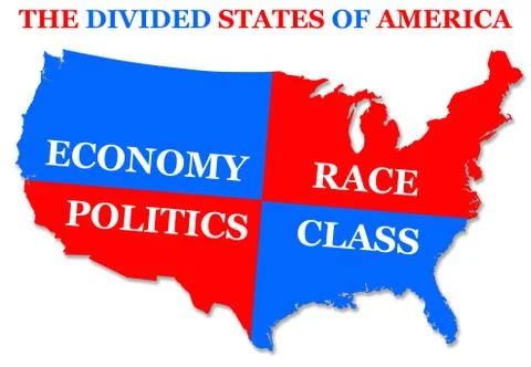 Divided united states Stock Illustration
