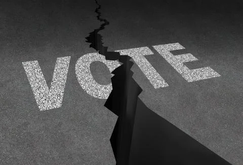 Divided vote Stock Illustration