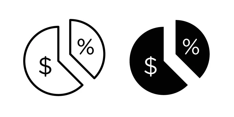 Dividend icon for design projects and web UI Stock Illustration