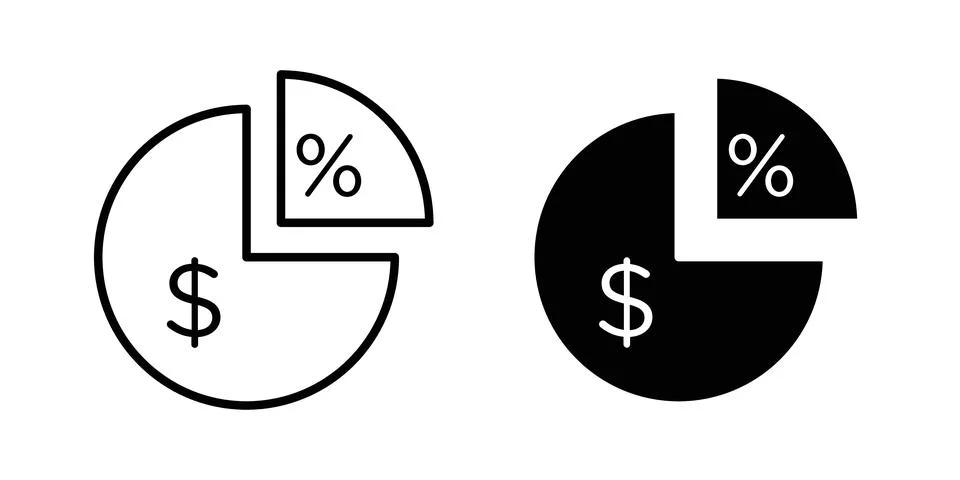 Dividend icon vector symbol graphics Stock Illustration