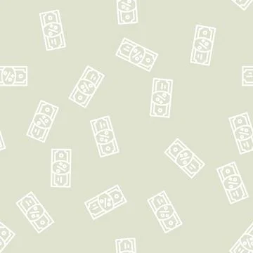 Dividend passive income line vector seamless pattern Stock Illustration