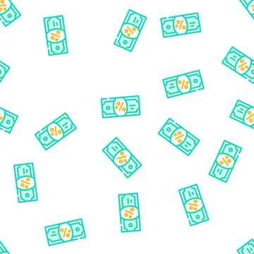 Dividend passive income vector seamless pattern Stockillustratie