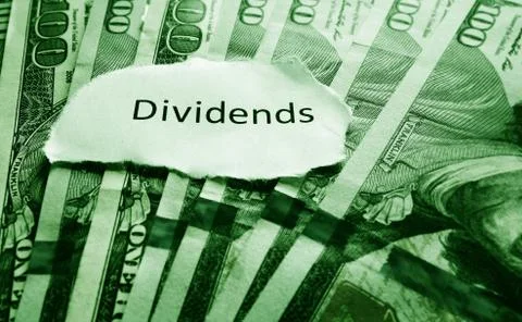 Dividends on cash Stock Photos