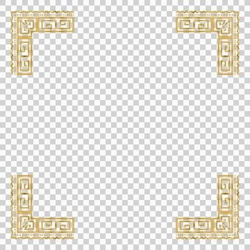 Divider border frame art floral luxury golden ornament element vector Stock Illustration