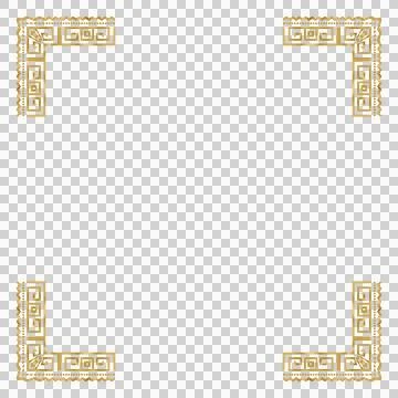 Divider border frame art floral luxury golden ornament element isolated Stock Illustration