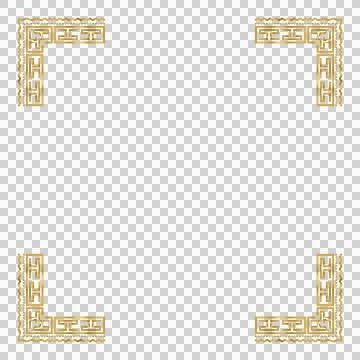 Divider border frame art floral luxury golden ornament element decorative Stock Illustration