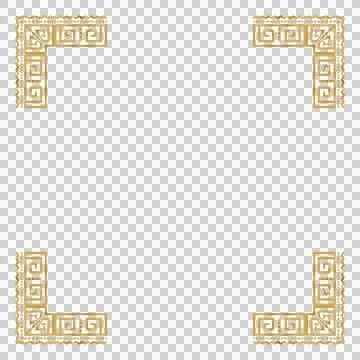 Divider border frame art floral luxury golden ornament element graphic Stock Illustration