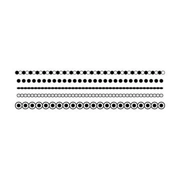 Divider border frame circle shape horizontal line vector icon for decorativ.. Stock Illustration
