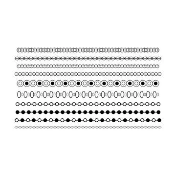 Divider border frame circle shape horizontal line vector icon for decorativ.. Stock Illustration