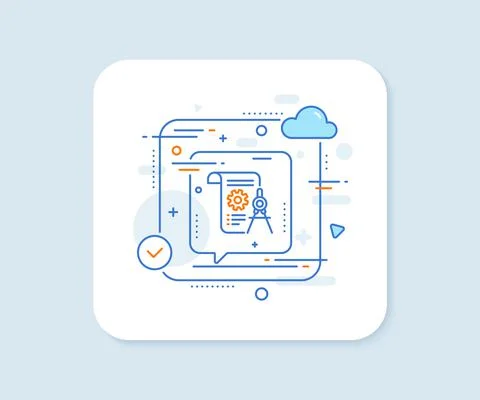 Divider document line icon. Engineering cogwheel tool sign. Vector イラスト素材