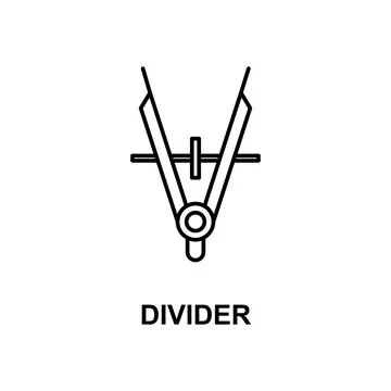 Divider icon. Element of measuring instruments icon with name for mobile concept Stock Illustration
