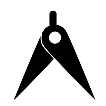 Divider icon on white background. divider sign. compasses symbol. Stock Illustration