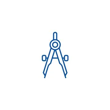 Divider line icon concept. Divider flat vector symbol, sign, outline Illustrazione stock