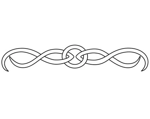 Divider or border in the form of a Celtic ornament - vector linear element Stock Illustration