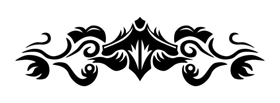 Divider, simple black vector illustration at white background Stock Illustration