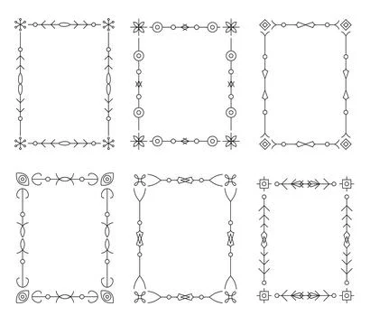 Divider vintage book calligraphic frames line set イラスト素材