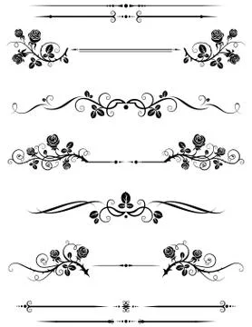 Dividers and borders Stock Illustration