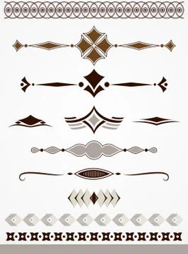 Dividers and decorations Stock Illustration
