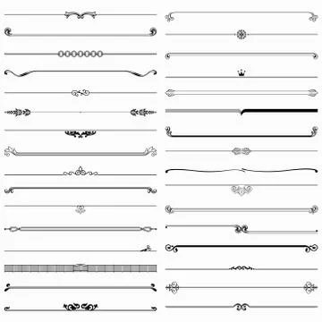 Dividers (big set) Illustrazione stock