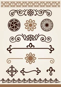 Dividers, borders and decorations (2) Stock Illustration