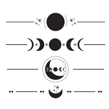 Dividers moon Stock Illustration