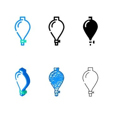 Dividing funnel lab tool color icon range vector Stock Illustration