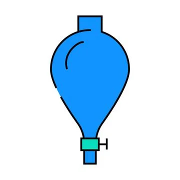 Dividing funnel lab tool icon color illustration Stock Illustration