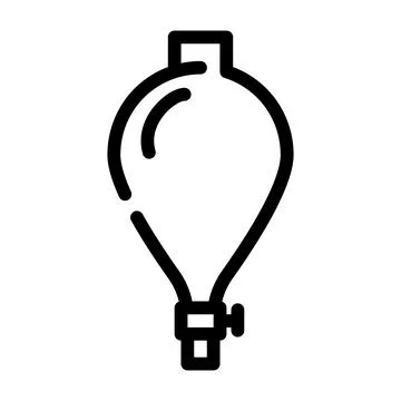 Dividing funnel lab tool line icon vector illustration Stock Illustration