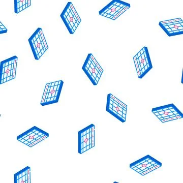 Dividing grid isometric icon seamless pattern イラスト素材