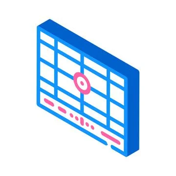 Dividing grid isometric icon vector illustration Illustrazione stock