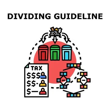 Dividing guideline allocating resources and managing income distribution co.. Stock Illustration