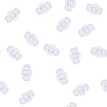 Dividing hour into stages glyph vector seamless pattern Stock Illustration