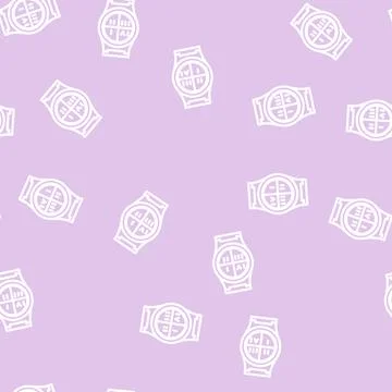 Dividing hour into stages line vector seamless pattern Stock Illustration