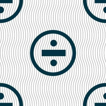 Dividing icon sign. Seamless pattern with geometric texture. Vector 스톡 일러스트