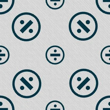 Dividing icon sign. Seamless pattern with geometric texture. Vector 스톡 일러스트