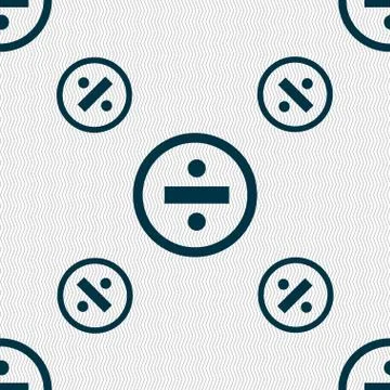 Dividing icon sign. Seamless pattern with geometric texture. Vector 스톡 일러스트