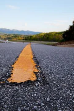 Dividing line of the freeway Stock Photos
