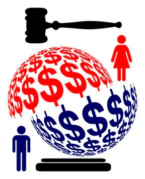 Dividing Marital Assets Illustrazione stock