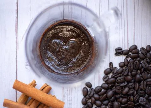 Divination on coffee grounds Stock Photos