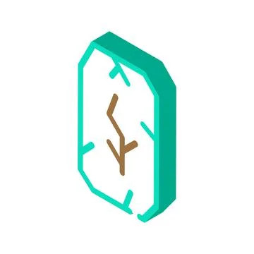 Divination runes isometric icon vector sign illustration Stock Illustration