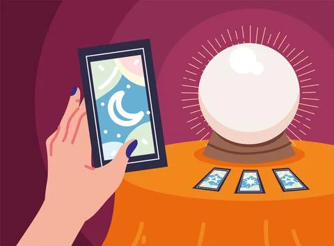 Divination tarot cards Stock Illustration