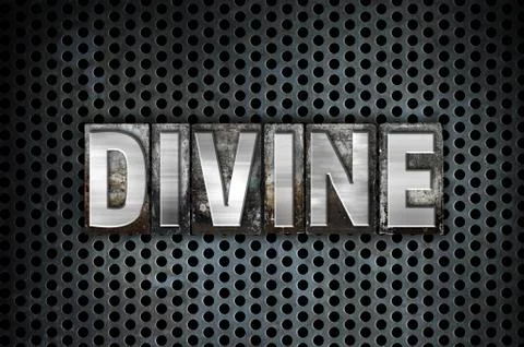 Divine Concept Metal Letterpress Type Stock Illustration