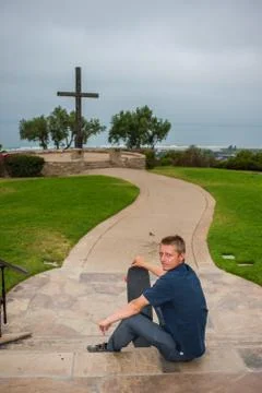 Divine path of the skateboarder. Stock Photos