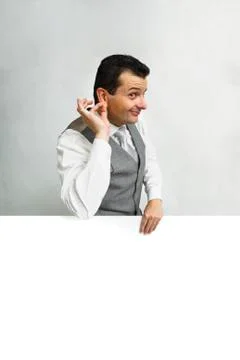 Divine! Pulling earlobe Stock Photos