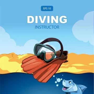 Diving background Stock-Illustration