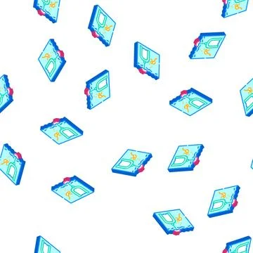 Diving bell isometric icon seamless pattern Stock Illustration