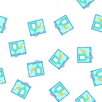 Diving bell vector seamless pattern Stock Illustration