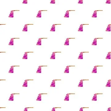 Diving board and pool steps repeating seamless pattern Stock Illustration