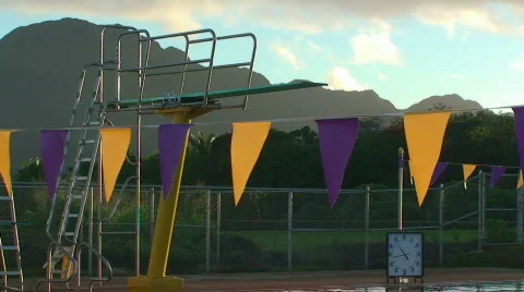 Diving board Stock Footage 309501